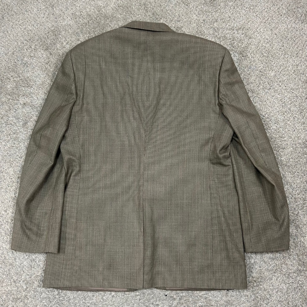 Lauren Ralph Lauren Blazer Sport Coat 44L Brown Silk Wool Micro Houndstooth - Picture 8 of 9